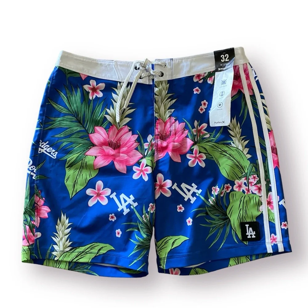 Hurley Phantom Tropics Los Angeles Dodgers MLB Boardshorts 32